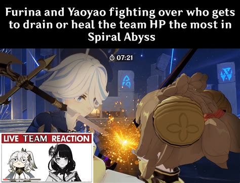 Yaoyao trying her best to keep the team alive. : r/Genshin_Memepact