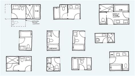 Common Bathroom Floor Plans: Rules of Thumb for Layout – Board & Vellum