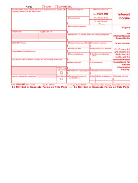 IRS 1099-INT 2022 - Fill and Sign Printable Template Online | US Legal ...