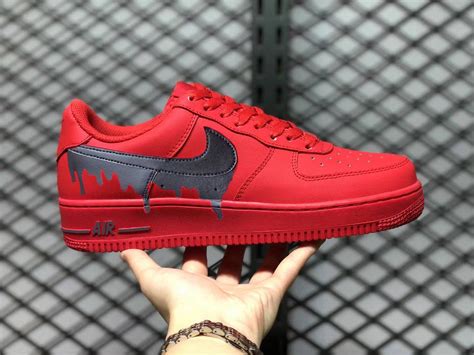 Nike Air Force One Off Red Custom By | ubicaciondepersonas.cdmx.gob.mx