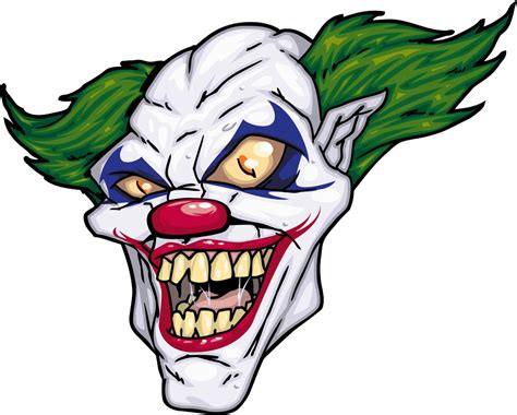 Download Joker Evil Clown Illustration - Scary Clown Cartoon PNG Image ...