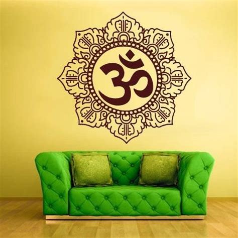 Wall Decal Vinyl Sticker Decals Hindu Om Symbol Buddha Indian Word free ...