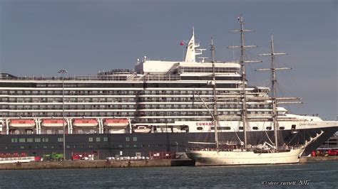 Three Cruise Ships departing Southampton Docks 25th Aug 2017 - YouTube