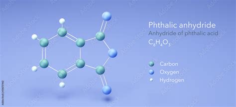 phthalic anhydride molecule, molecular structures, anhydride of ...