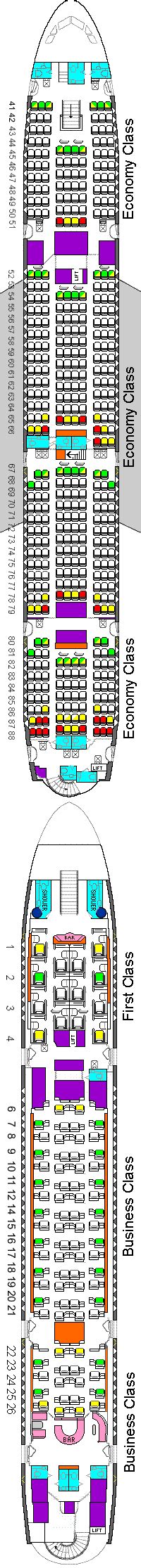 Emirates A380 seating plan with pictures | EK A380 seat map Good & bad ...