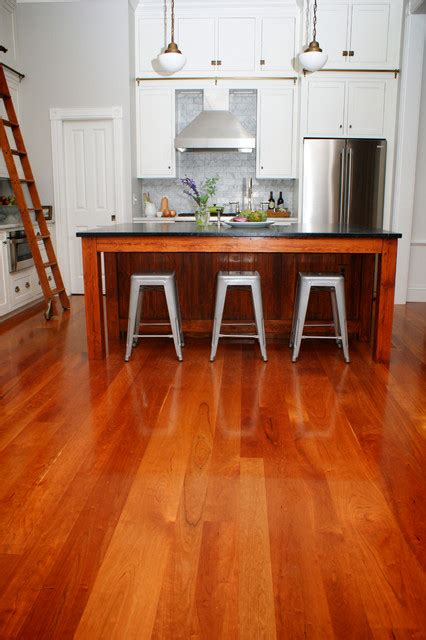 American Cherry Wood Floors - Contemporary - Kitchen - Providence - by ...