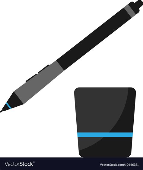 Graphics tablet stiles pen Royalty Free Vector Image