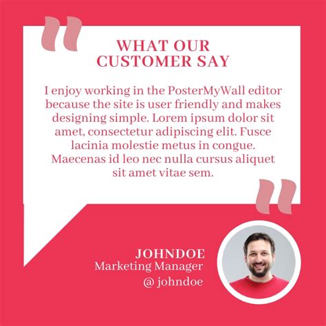 Customer Testimonial Template