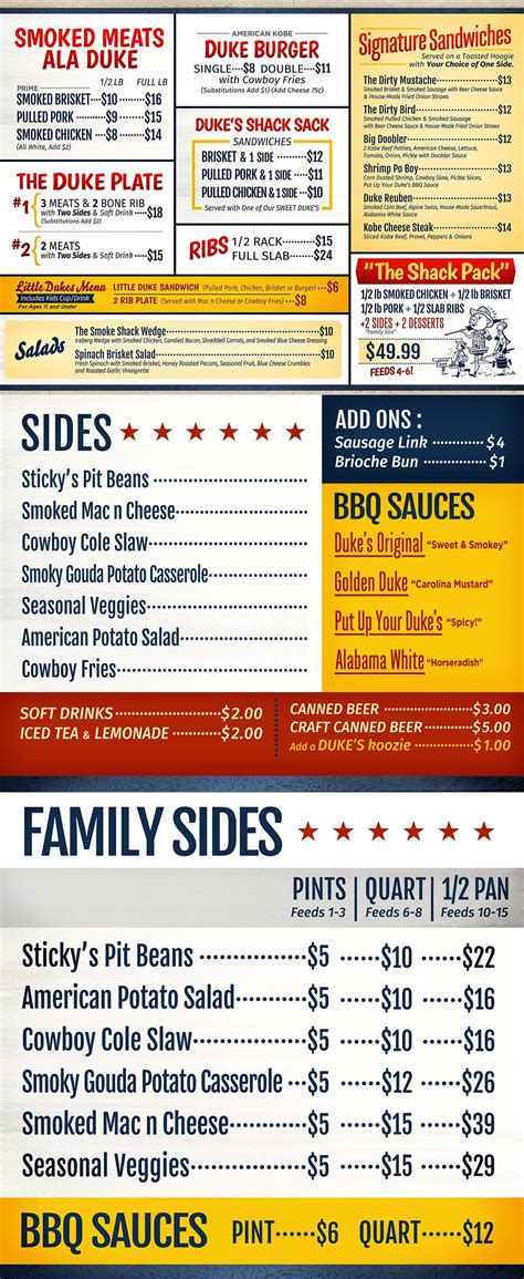 Menu – Dukes BBQ Shack