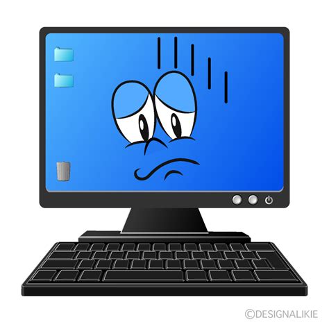 Free Depressed Computer Cartoon Character Clipart | Charatoon