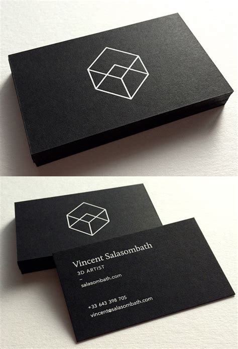 Clean And Crisp Black And White Minimalist Business Card For A Graphic ...