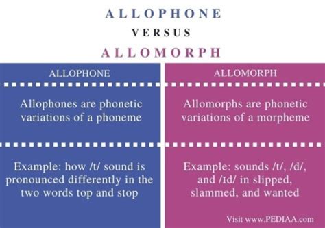 What is the Difference Between Allophone and Allomorph - Pediaa.Com