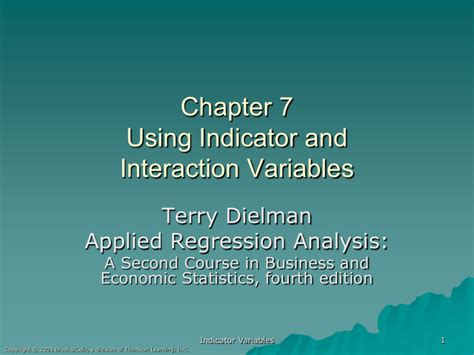 13.3 Indicator Variables