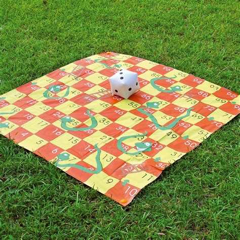 2 in 1 Giant Garden Snakes & Ladders Tangled Twister Outdoor Game ...