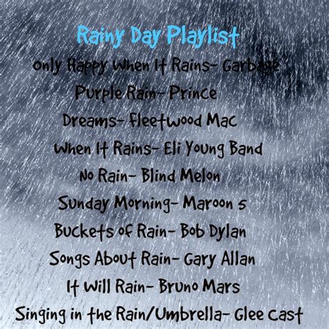 Rainy Day Playlist - favorite rainy day tunes to listen to during a ...