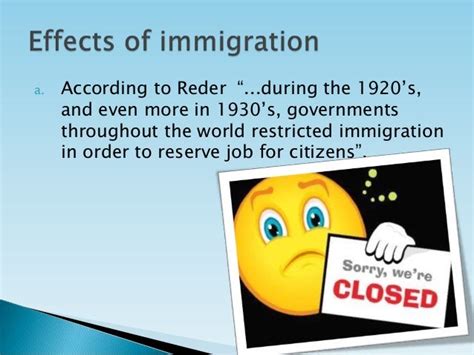 Effects of immigration