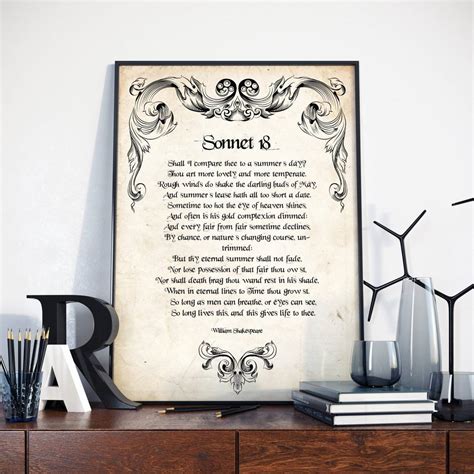 Sonnet 18, Poem By William Shakespeare, William Shakespeare Artwork ...