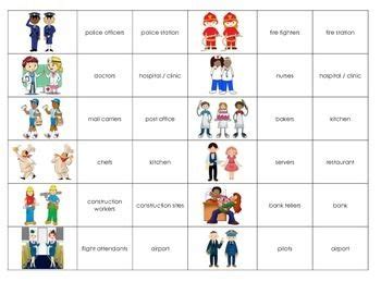 Authority Figures and Their Workplaces | Kindergarten worksheets ...