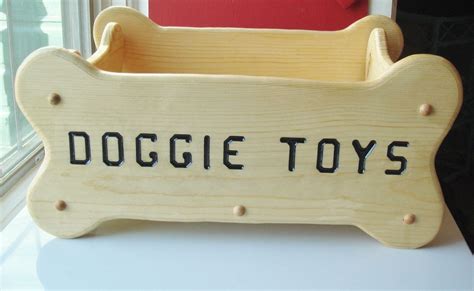 Dog Toy Box, Personalized Dog Toy Box, Handcrafted in the USA, Natural ...