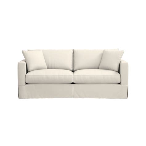 Shop Willow White Sleeper Couch. This queen sleeper sofa's slim track ...