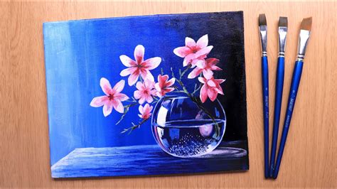 Simple Acrylic Flower Painting