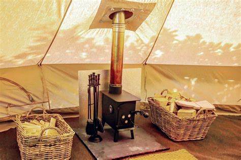 Winter Glamping & Heated Tents with Wood Burner Inside - Honeybells