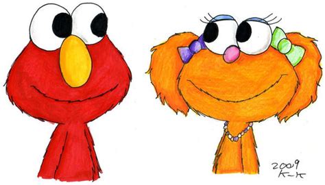 Elmo and Zoe by Madame-Kikue on DeviantArt