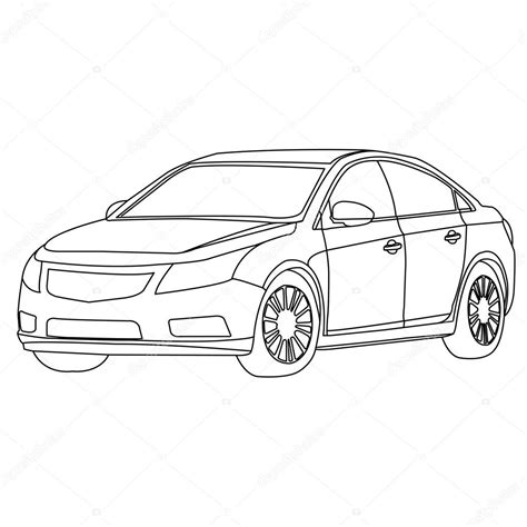 Car outline vector Stock Vector by ©attaphongw 21777151