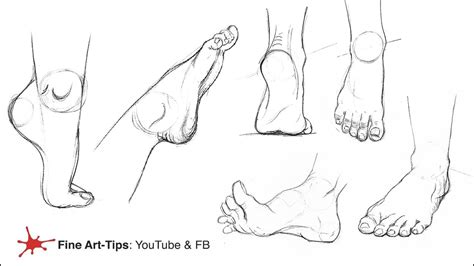 How To Draw Feet From Different Angles - Howto Draw