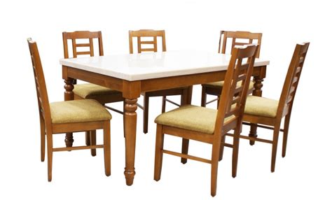 Damro Prado 7 Piece Dining Set, Wooden Dining Set, Wooden Dining Room ...