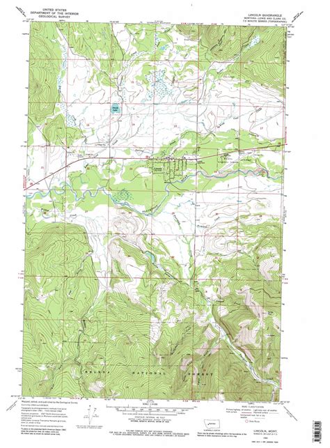 Lincoln topographic map, MT - USGS Topo Quad 46112h6