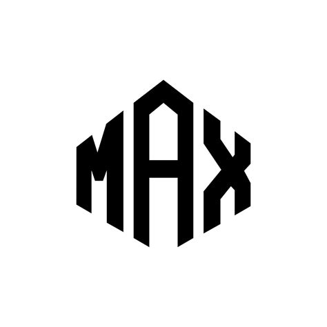 MAX letter logo design with polygon shape. MAX polygon and cube shape ...