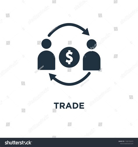 Trade Icon Black Filled Vector Illustration Stock Vector (Royalty Free ...