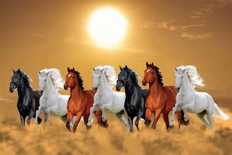 Exclusive AZOHP3249 Seven running horses vastu 7 horses seven horses ...