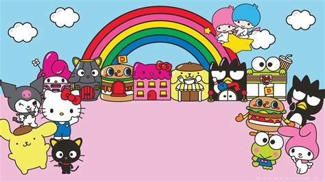 Sanrio Hello Kitty & Friends Rainbow Wallpaper - Kawaii Hoshi