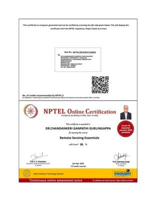 NPTEL Online Certificate | PDF