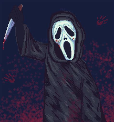 Ghostface (pixel art) by FunkyMenina on DeviantArt