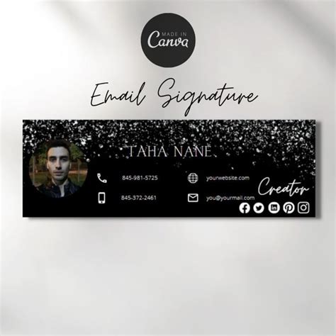 Email Signature Canva Template | Email signatures, Templates, Signature