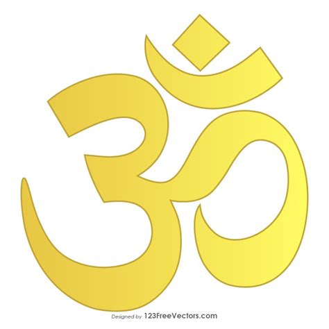 Gold Om Symbol in 2020 | Om symbol, Symbols, Ohm symbol