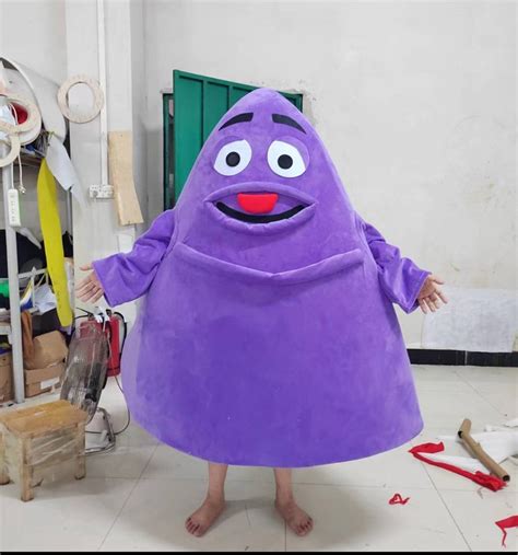 Furrymascot™ Purple Grimace Ghost Monster Animie Fancy Dress Birthday ...