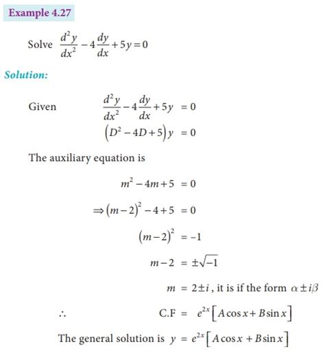 Second Order first degree differential equations with constant ...