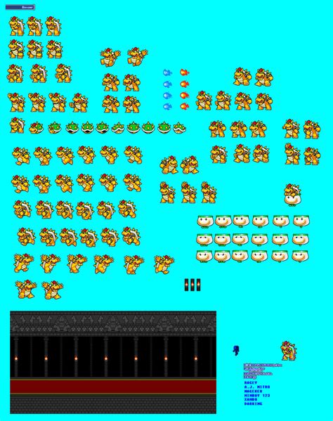 MLSS New Bowser Sprite Sheet by PxlCobit on DeviantArt