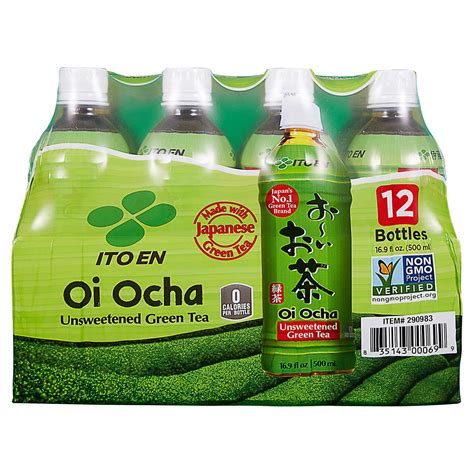 Ito En Oi Ocha Unsweetened Green Tea, 16.9 fl oz, 12-count - Walmart.com