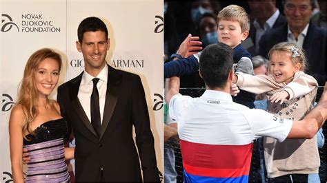 Who is Novak Djokovic's wife and how many children do they have?