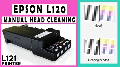 Epson L120 Head Cleaning and Nozzle Check Without Computer | Epson L121 ...