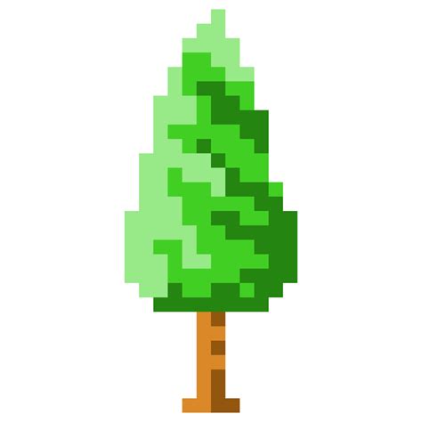 Pixel art tree icon 13743890 PNG