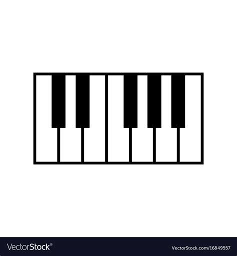 Piano keyboard icon Royalty Free Vector Image - VectorStock