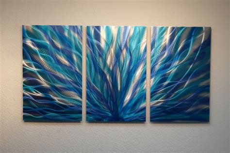 Radiance Blue- Metal Wall Art Abstract Contemporary Modern Decor ...