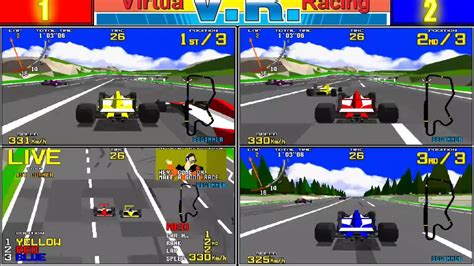 Virtua Racing - 3 player game (MAME 170b) - YouTube