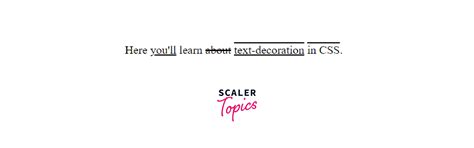 CSS Text Decoration - Scaler Topics